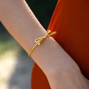 Ballet Core Bow Cuff - 18K Gold Plated