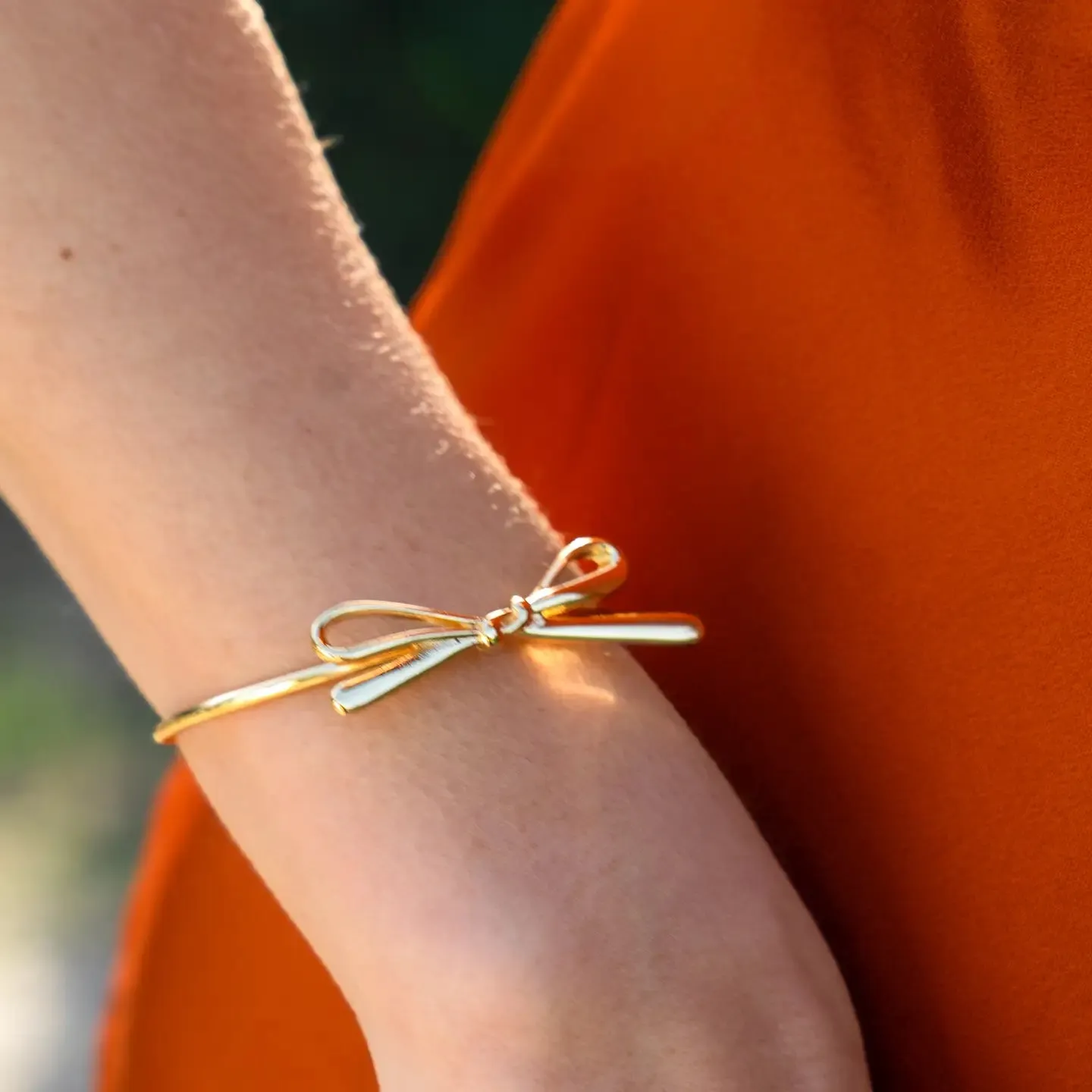 Ballet Core Bow Cuff - 18K Gold Plated
