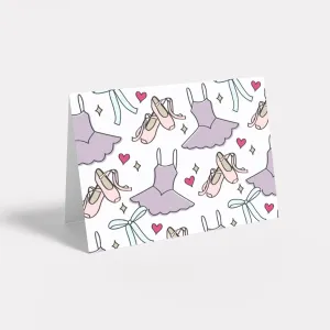 Ballet Personalized Stationery - Flat or Folded with Envelopes