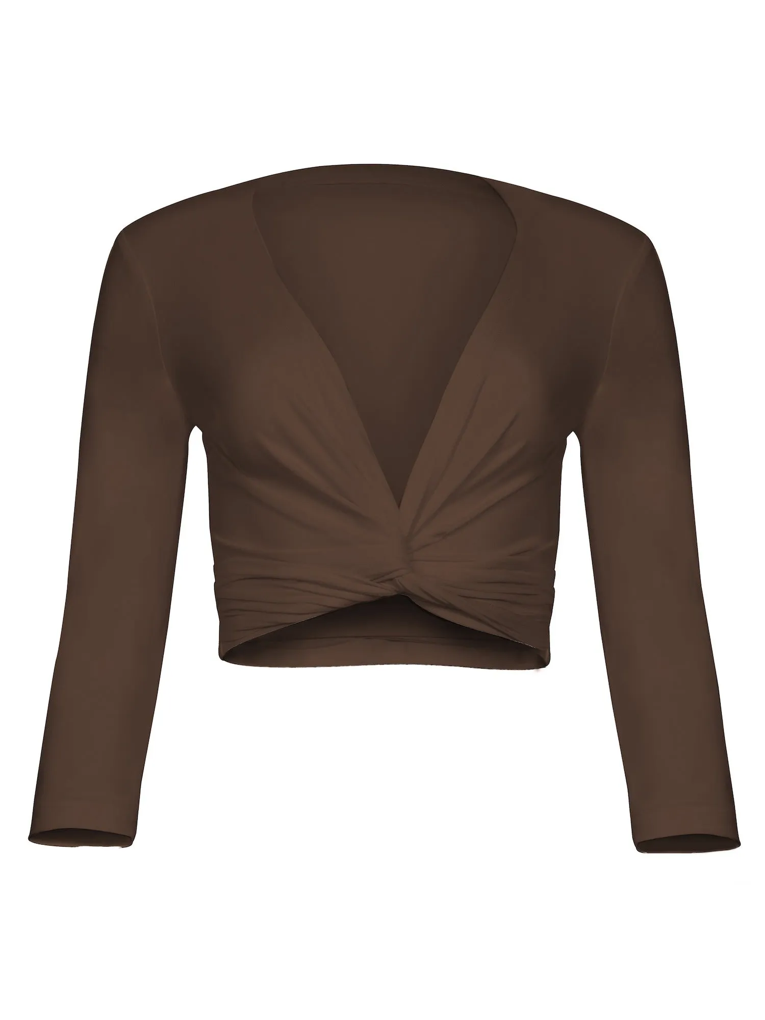 Bamboo Ballet Wrap Cardi - Cocoa