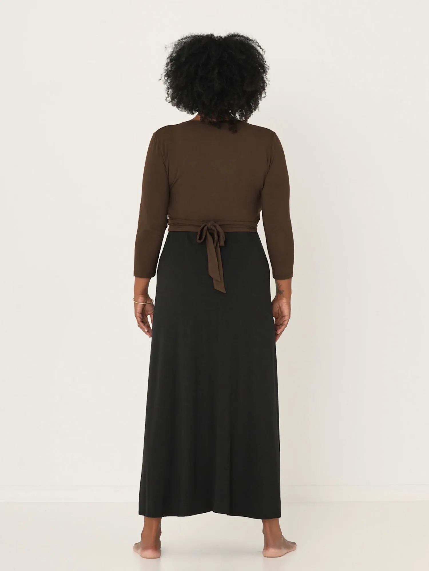 Bamboo Ballet Wrap Cardi - Cocoa
