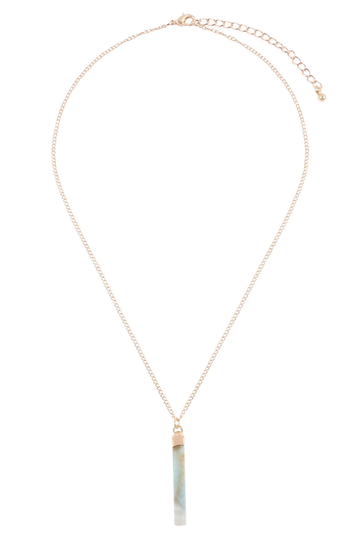 BAR STONE PENDANT NECKLACE