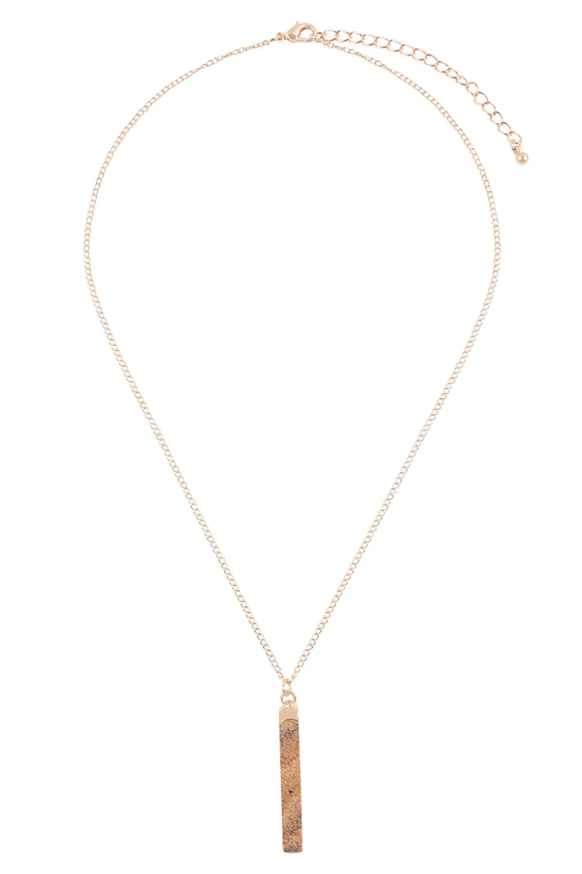 BAR STONE PENDANT NECKLACE