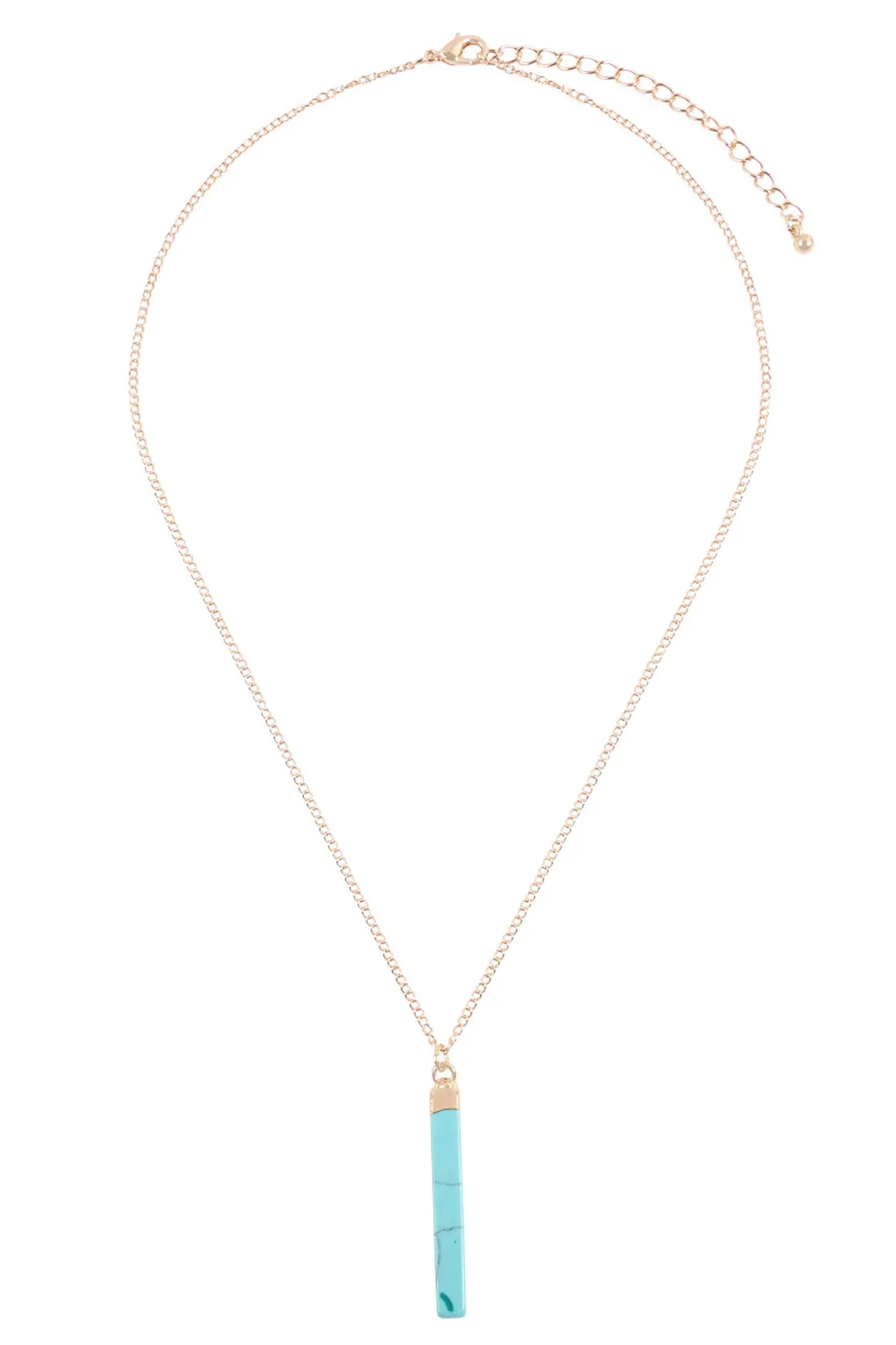 BAR STONE PENDANT NECKLACE