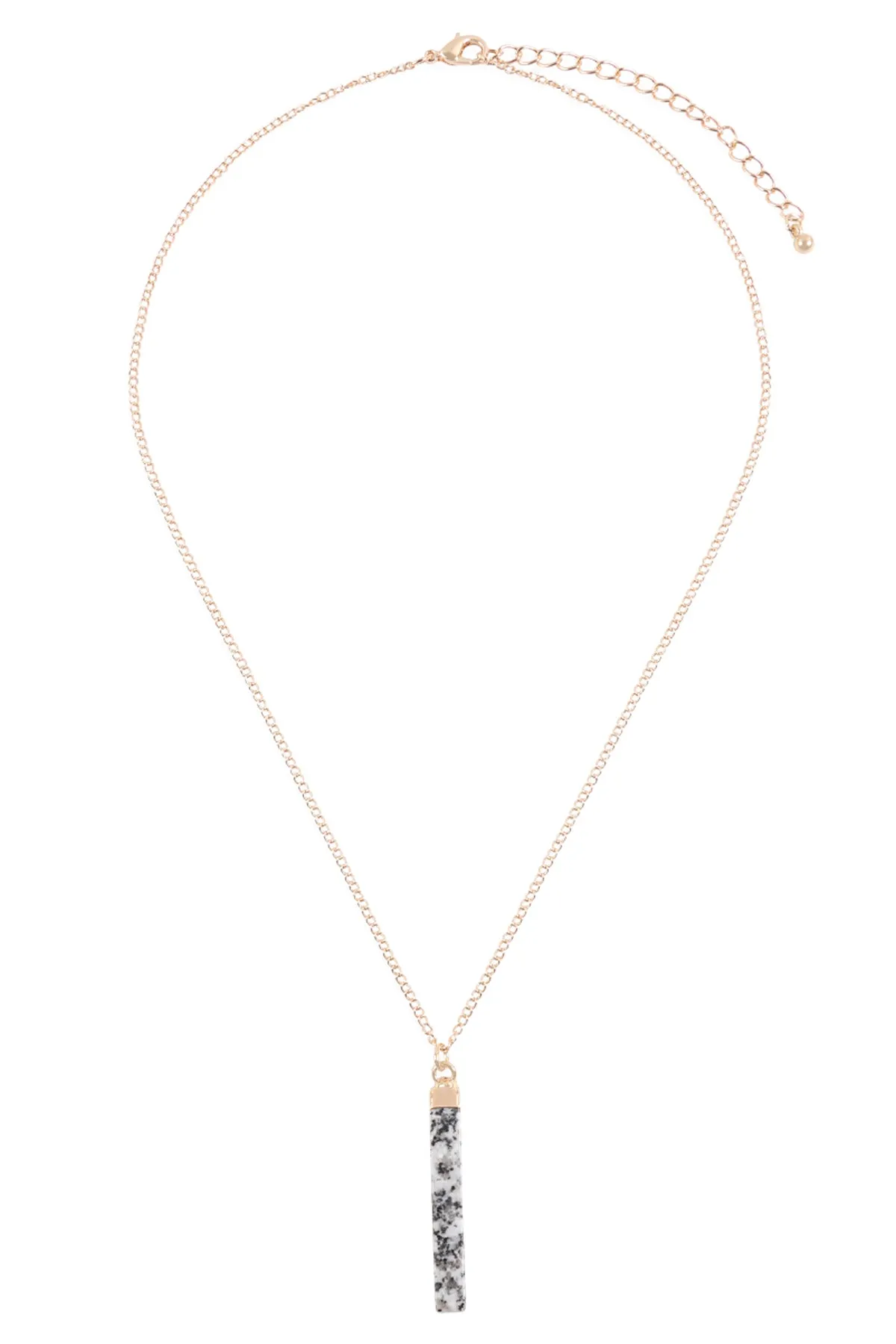 BAR STONE PENDANT NECKLACE