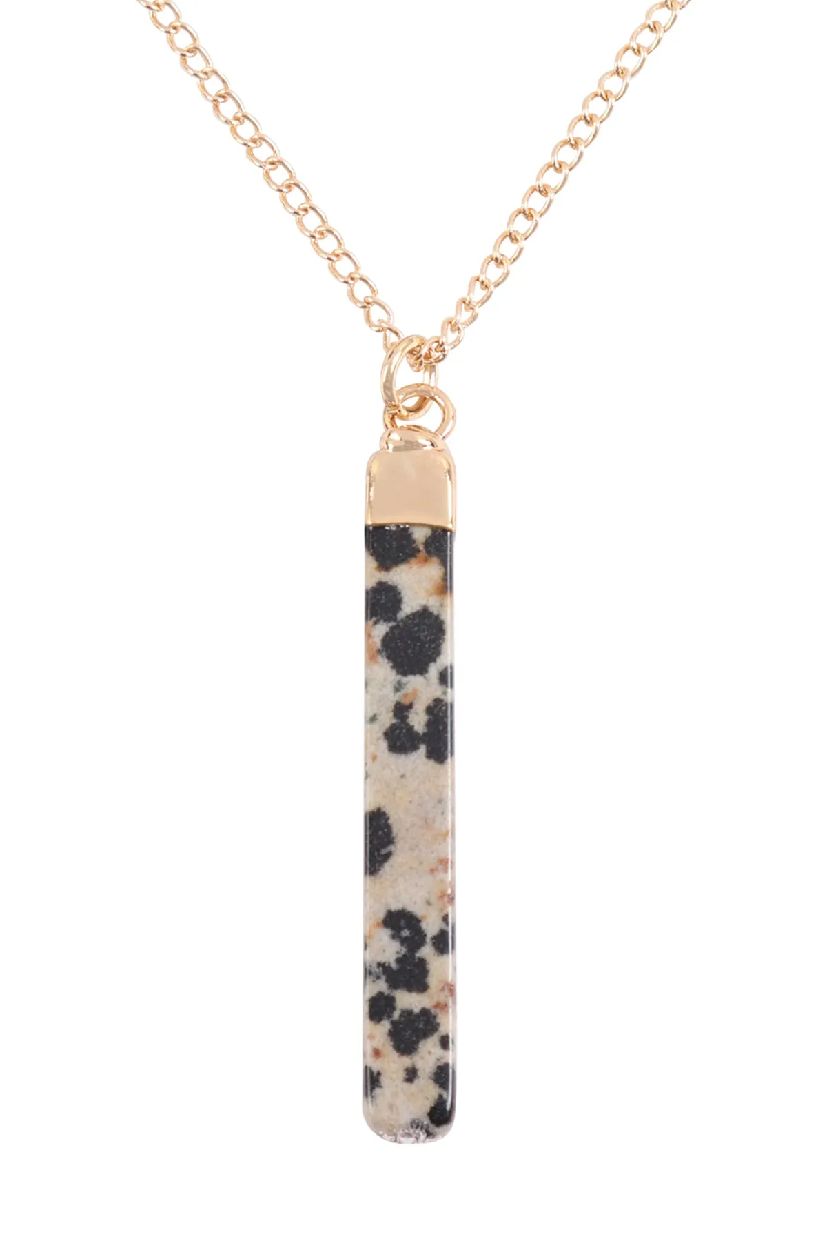 BAR STONE PENDANT NECKLACE