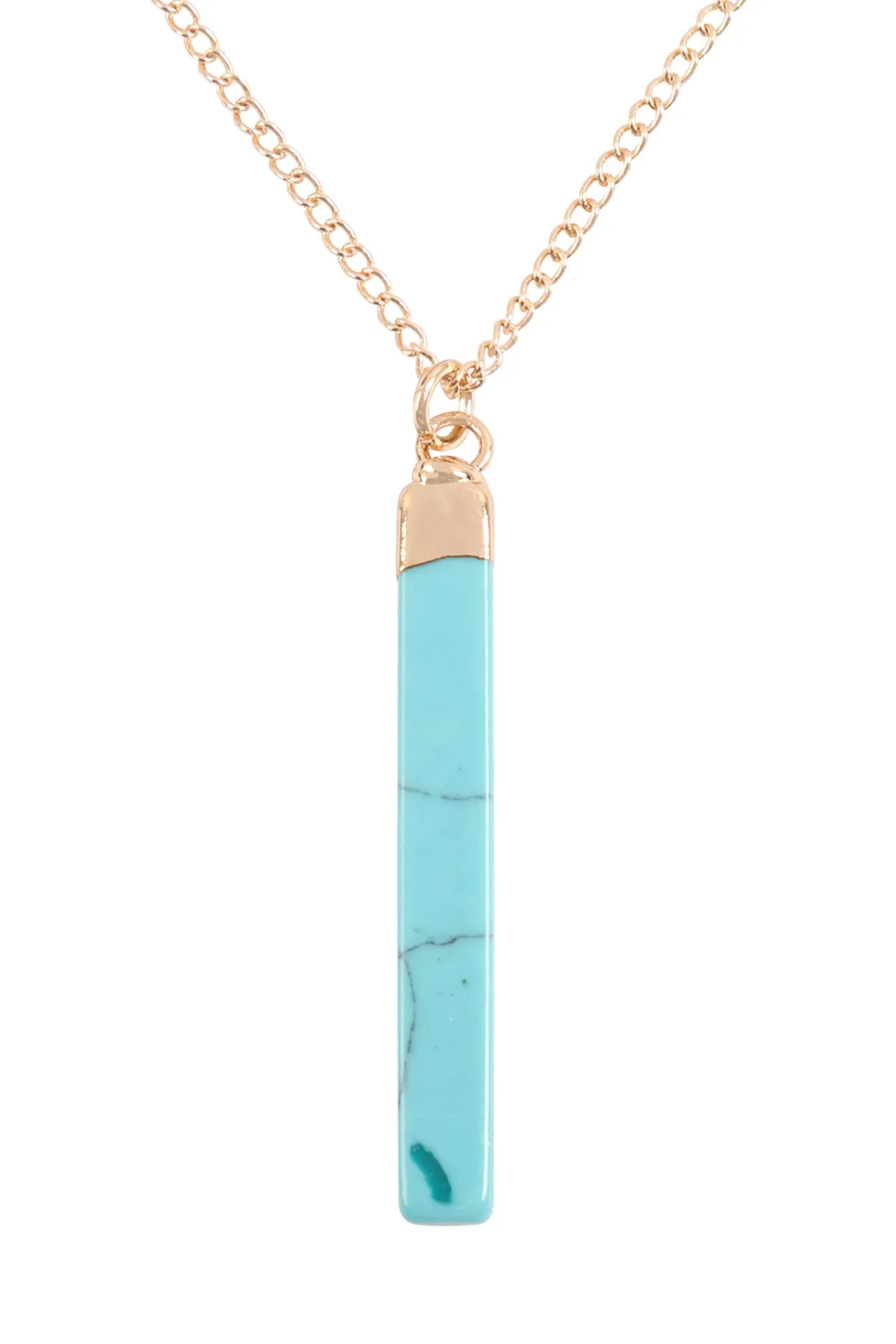 BAR STONE PENDANT NECKLACE
