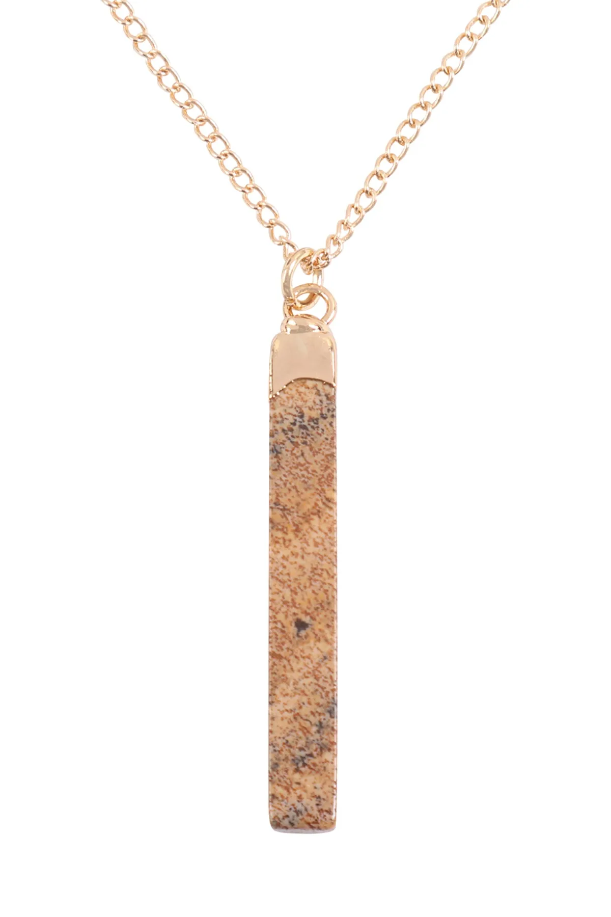 BAR STONE PENDANT NECKLACE