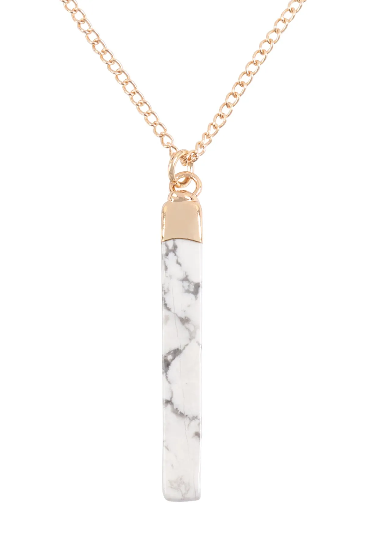 BAR STONE PENDANT NECKLACE