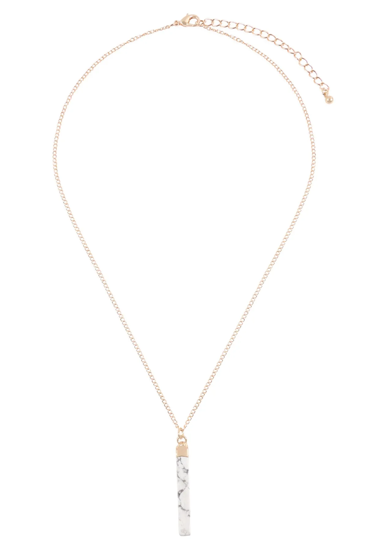 BAR STONE PENDANT NECKLACE