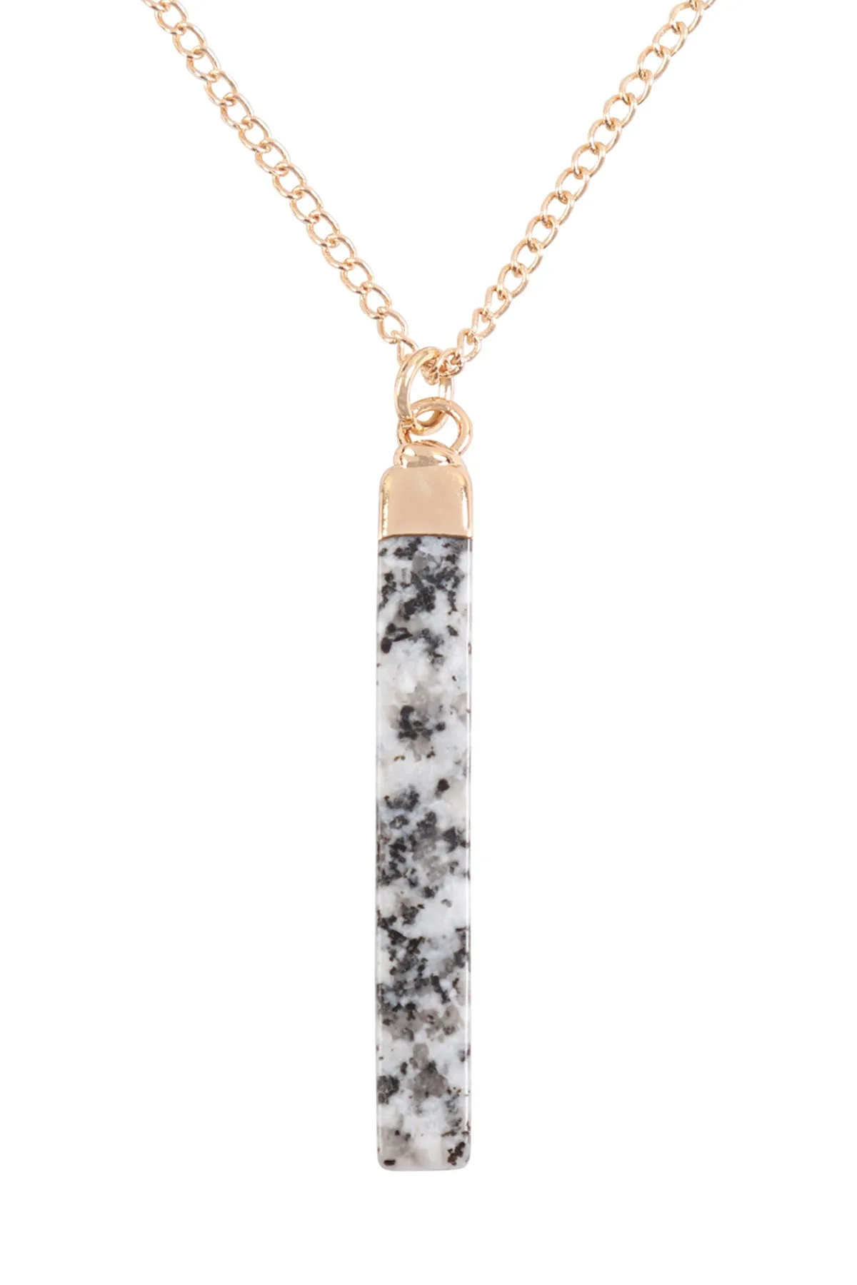 BAR STONE PENDANT NECKLACE
