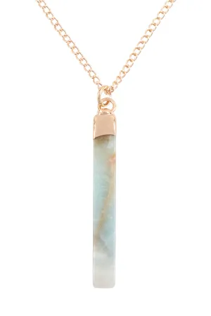 BAR STONE PENDANT NECKLACE