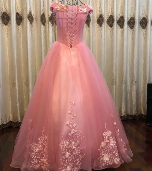 Beautiful Sweetheart Pink Tulle Party Dress, Pink Formal Dresses