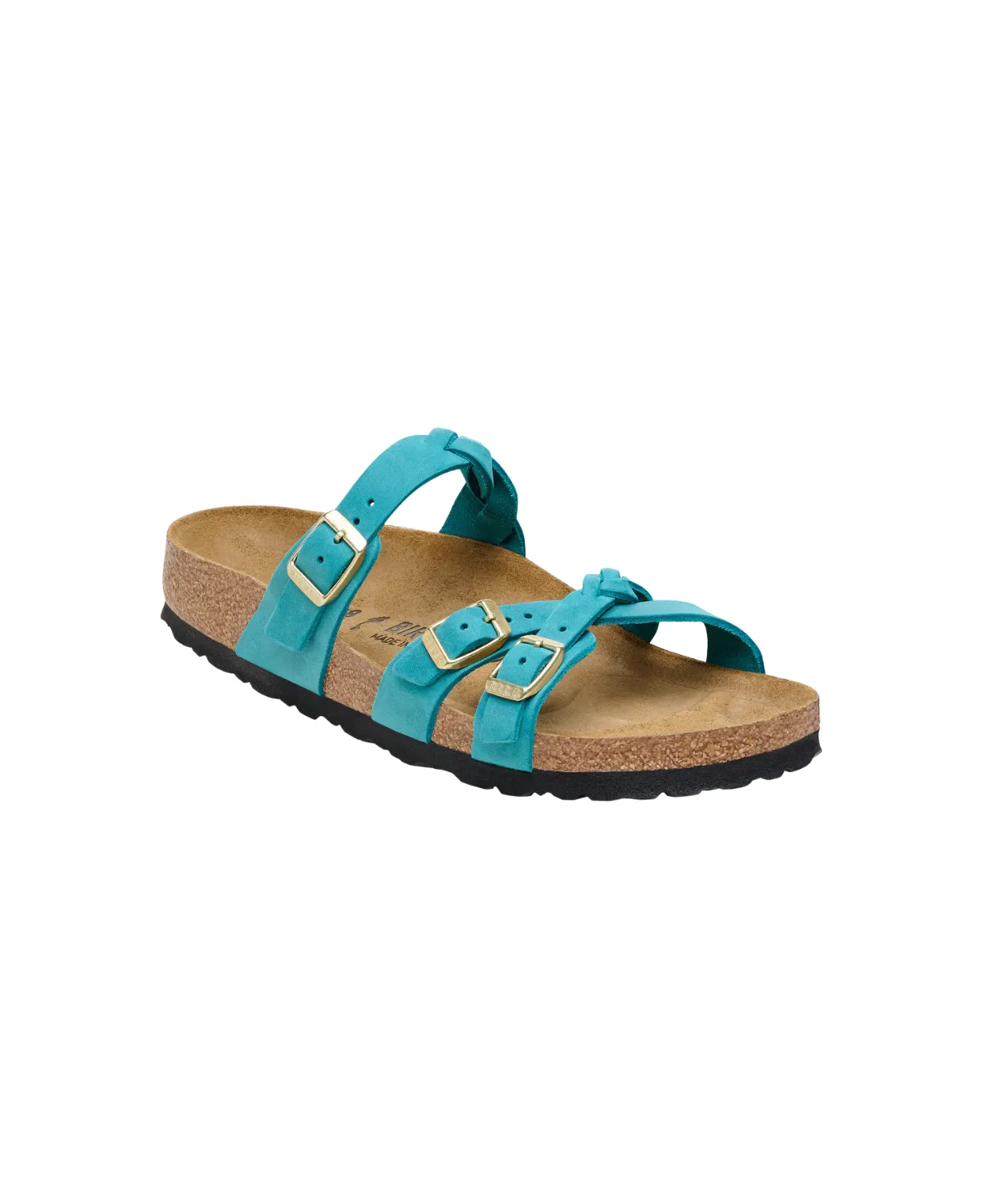 Birkenstock Franca Oiled Leather Braided Biscay Bay Sandals
