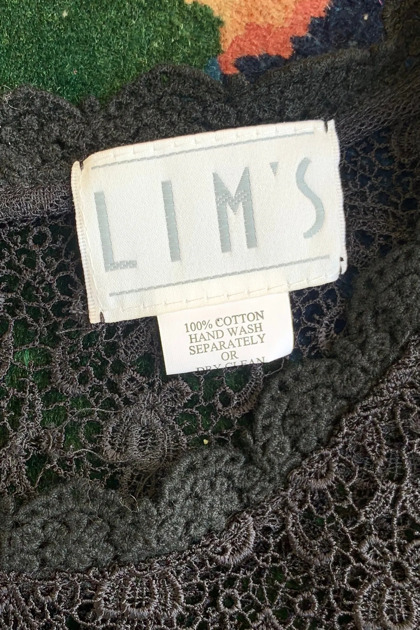 Black Crochet Lace Shell