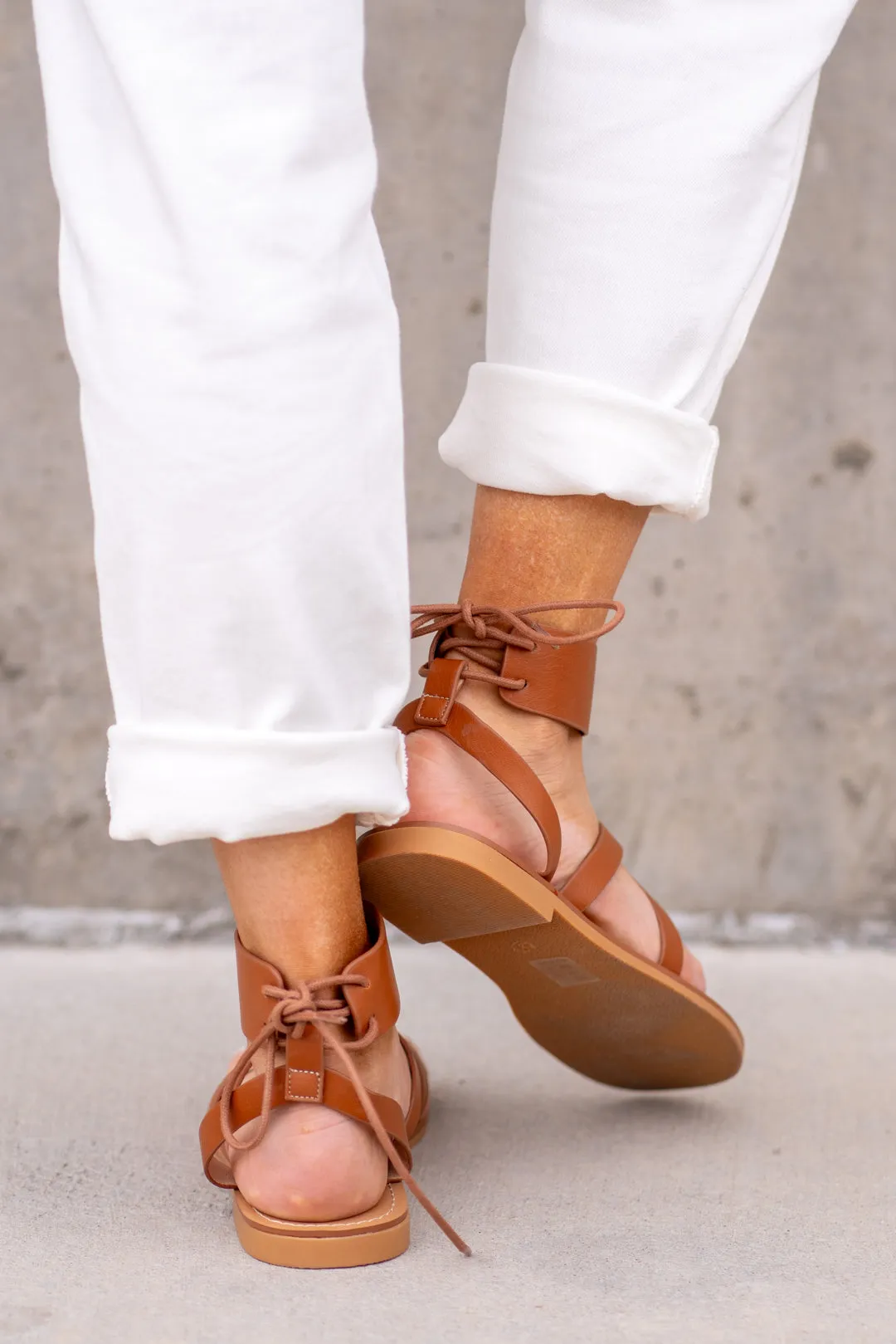 Blaze Lace Up Sandals - Brown