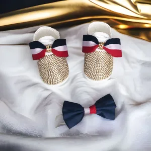 Bling Baby Boys Shoes and Bow Tie