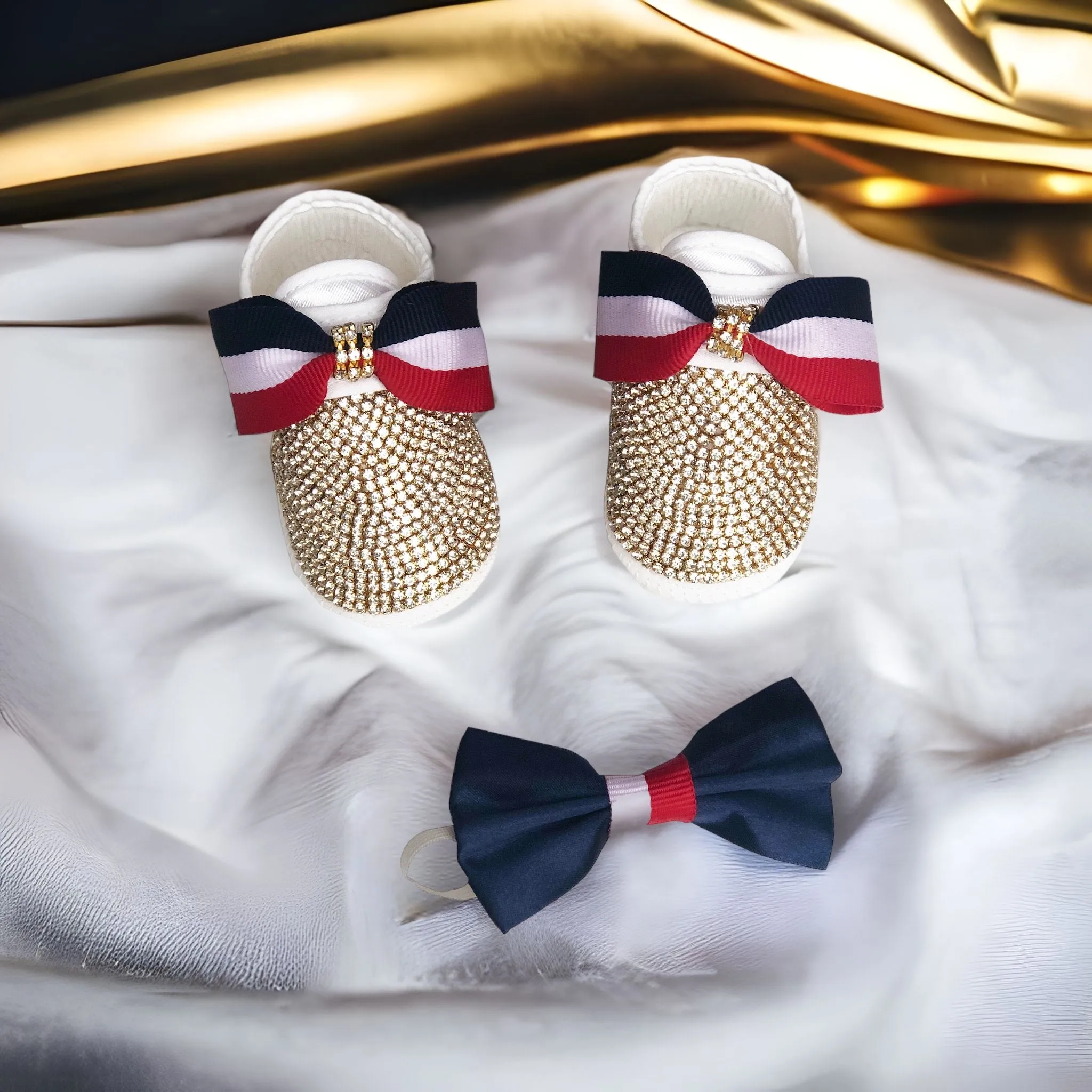Bling Baby Boys Shoes and Bow Tie
