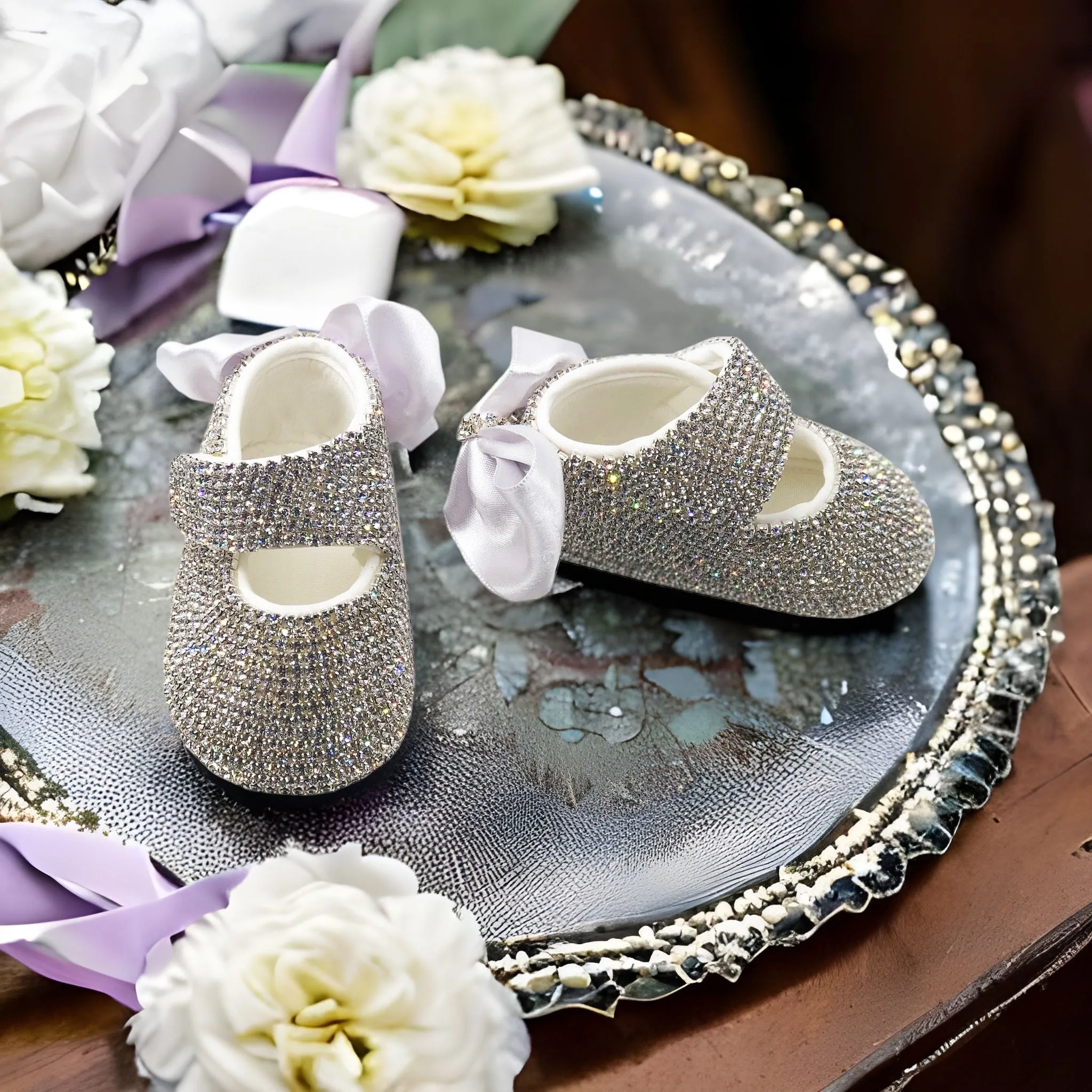 Bling Bow Shoes and Headband Set