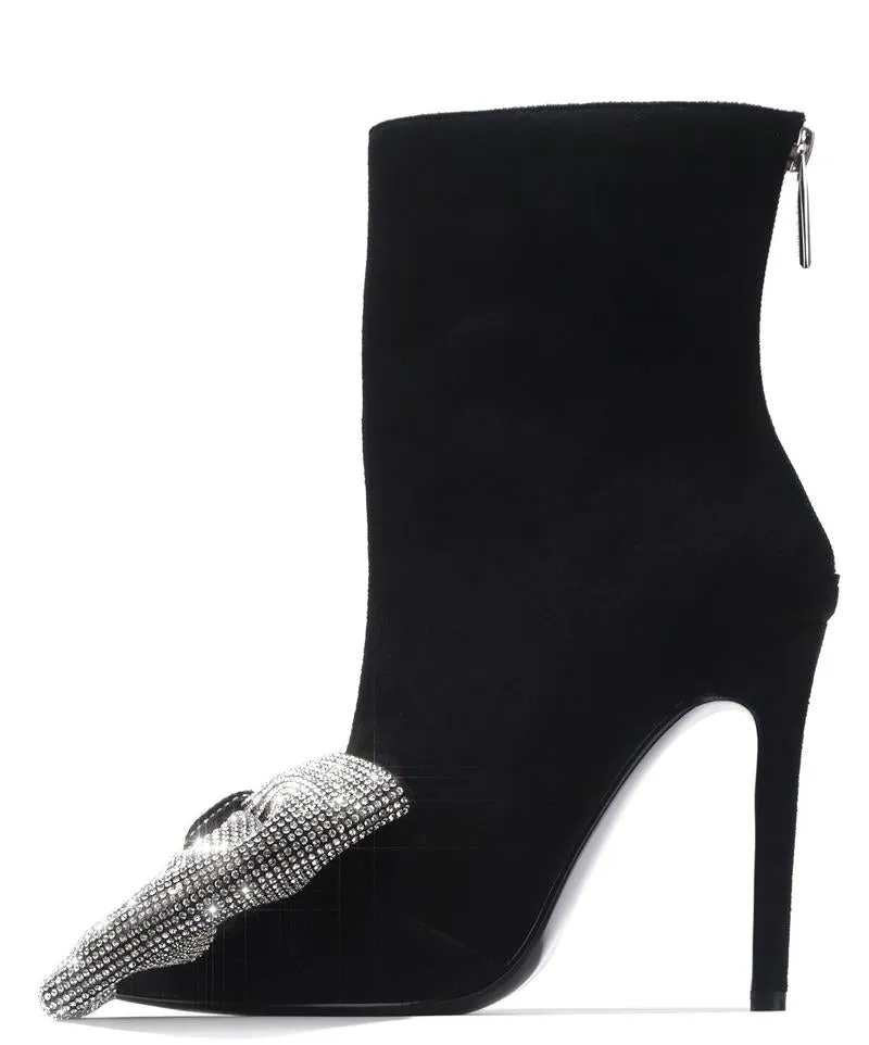 Blinged Bow Tie Bootie