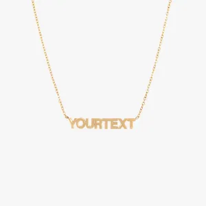 Block Letter Necklace