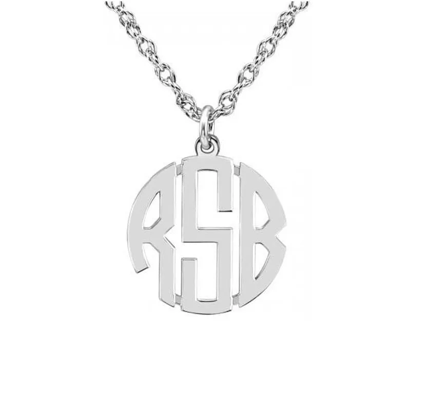 Block Mini Monogram Necklace