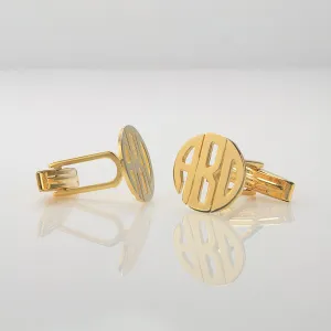 Block Monogram Cuff Links