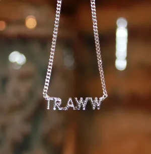 Block Nameplate Necklace - Diamond-Cut