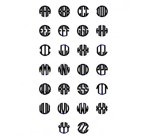 Block Recessed Monogram Ring