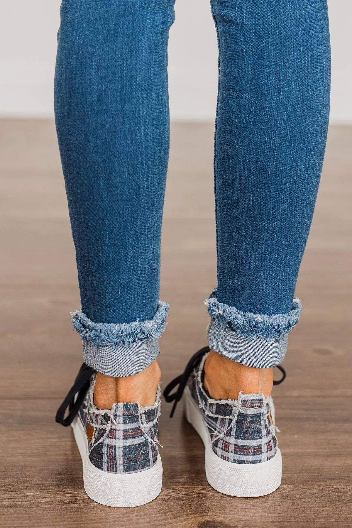 Blowfish Clay Sneakers- Navy Highschool Plaid
