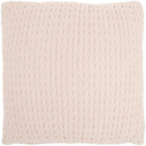 Blush Pink Chunky Braid Throw Pillow