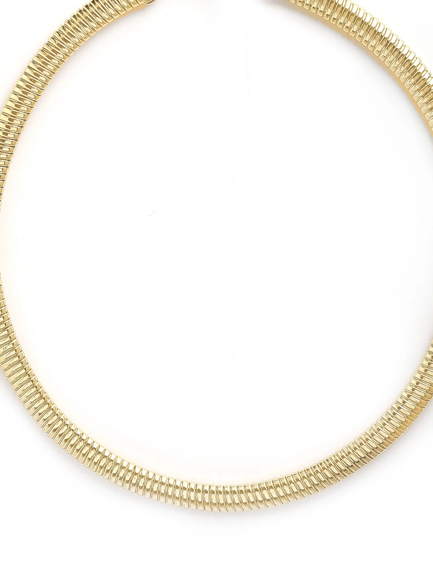 Bohey by KARATCART Gold-Plated Spiral Choker Chain Necklace for Women
