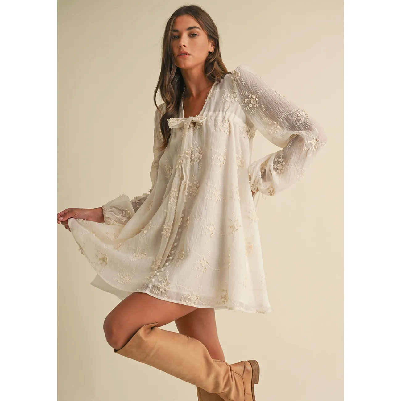 Boho Embroidered Dress