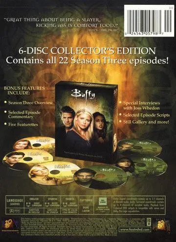 Buffy The Vampire Slayer - The Complete Third Season DVD (6-Disc Box Set) (Free  Shipping)