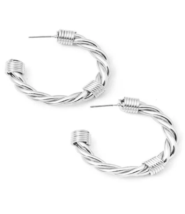 Cable Knott Hoop Earrings