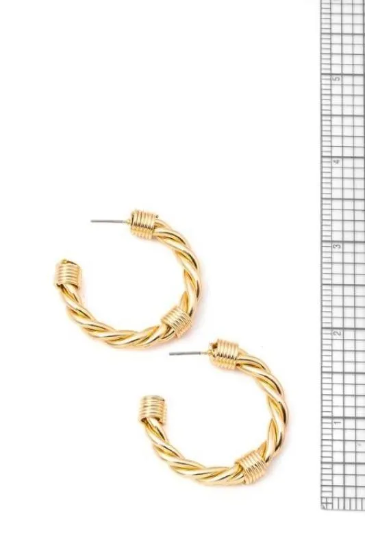 Cable Knott Hoop Earrings