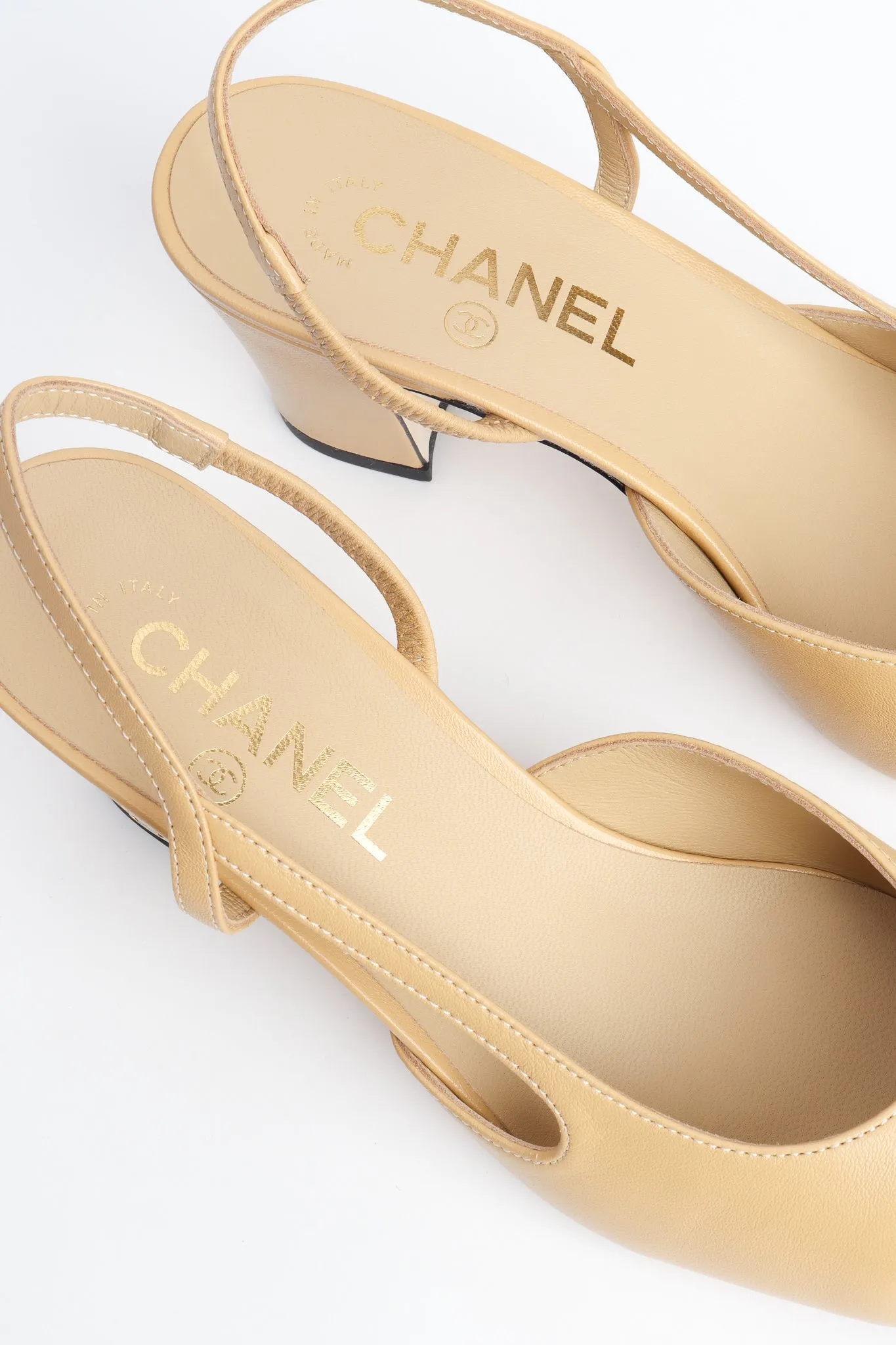 Cap Toe Slingback Heels