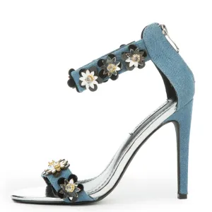 Cape RobbinSuzzy-64 High Heel Denim Blue
