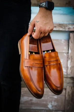Caramel Tan Penny Loafer