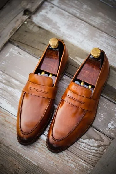 Caramel Tan Penny Loafer