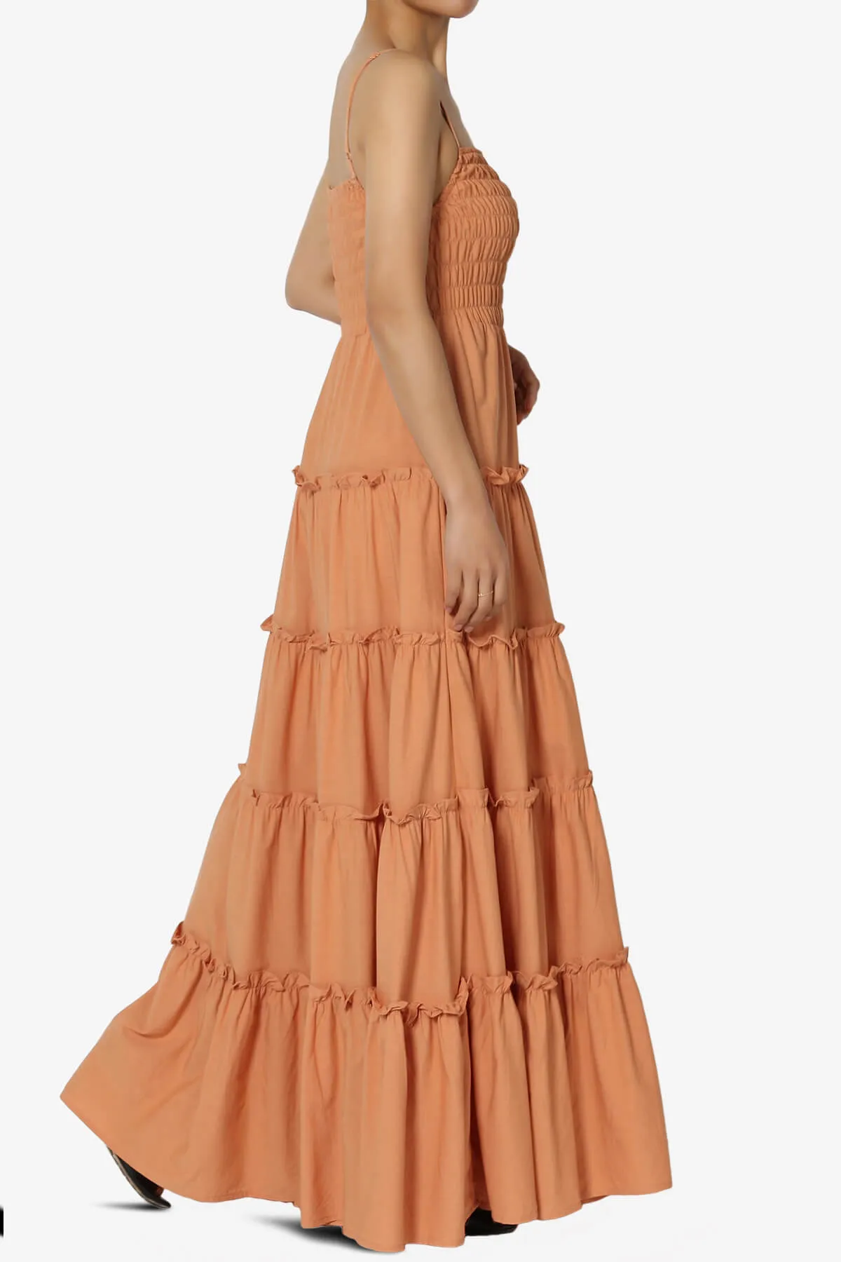 Cassie Smocked Cami Tiered Maxi Dress