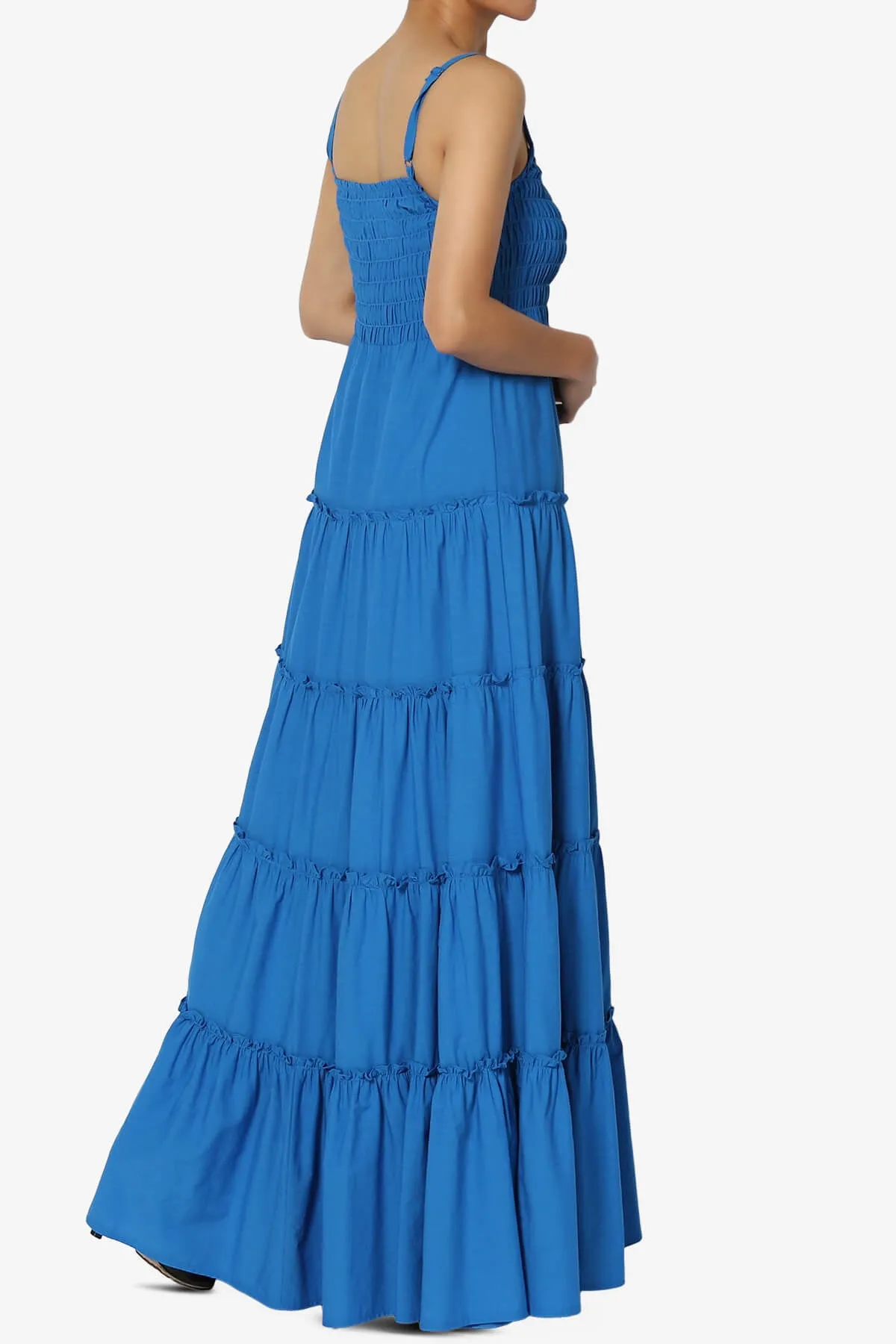Cassie Smocked Cami Tiered Maxi Dress