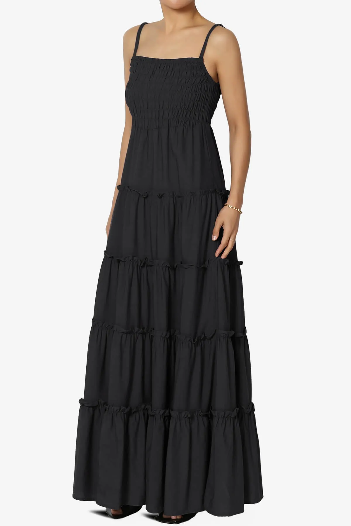 Cassie Smocked Cami Tiered Maxi Dress
