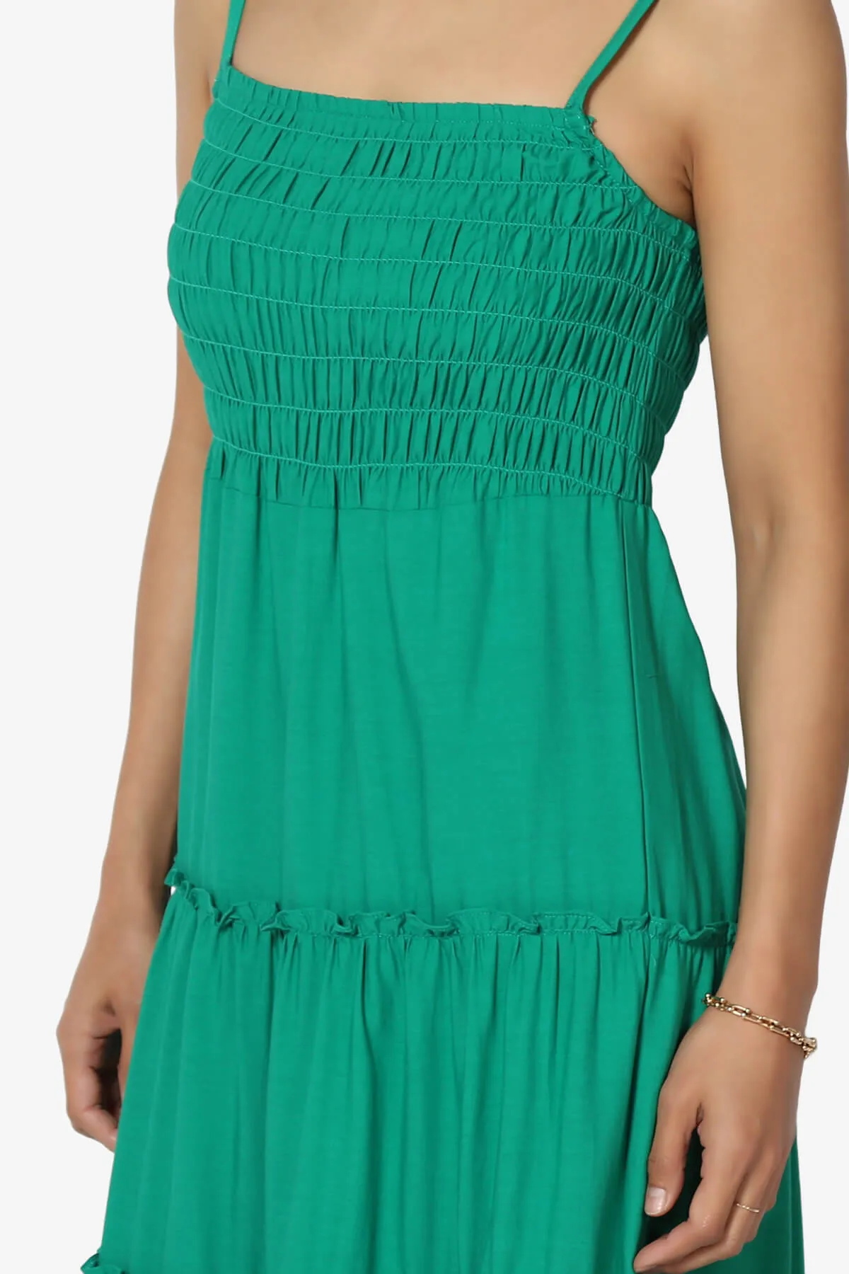 Cassie Smocked Cami Tiered Maxi Dress