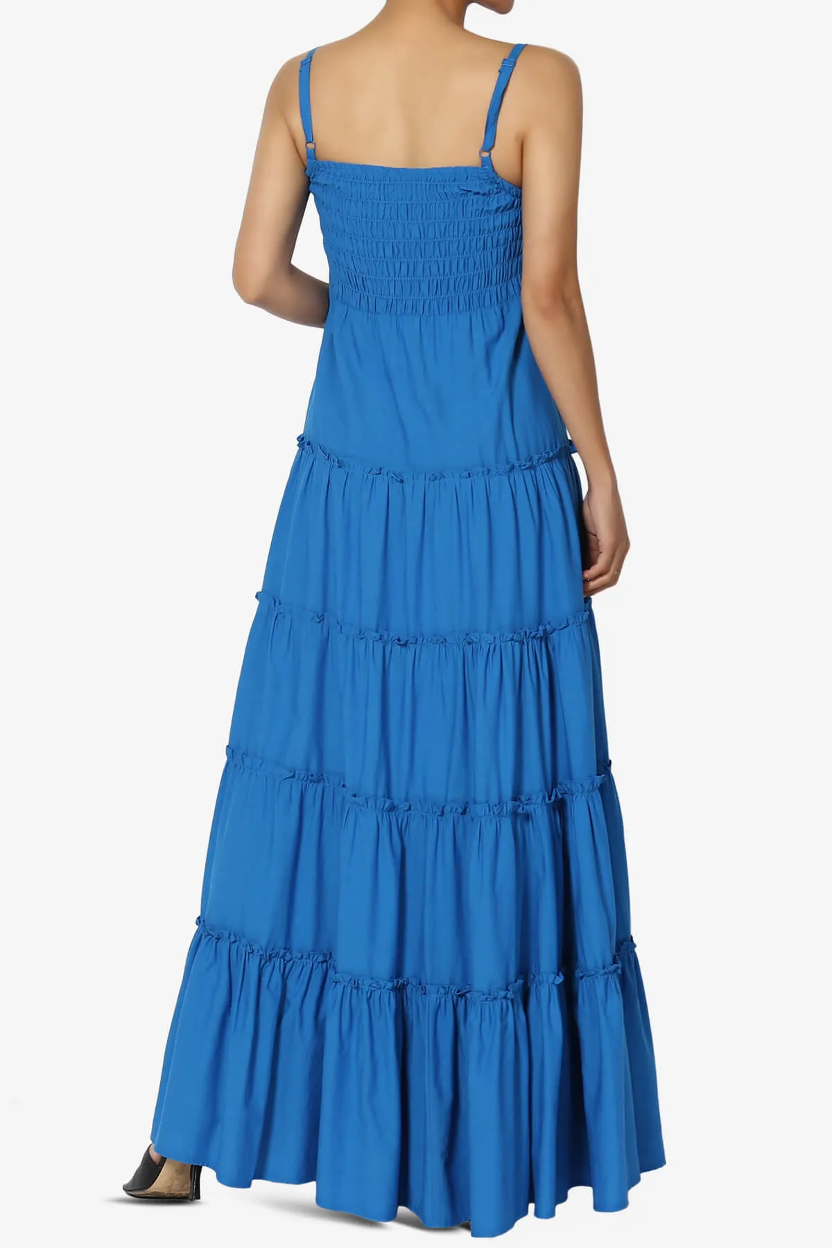 Cassie Smocked Cami Tiered Maxi Dress