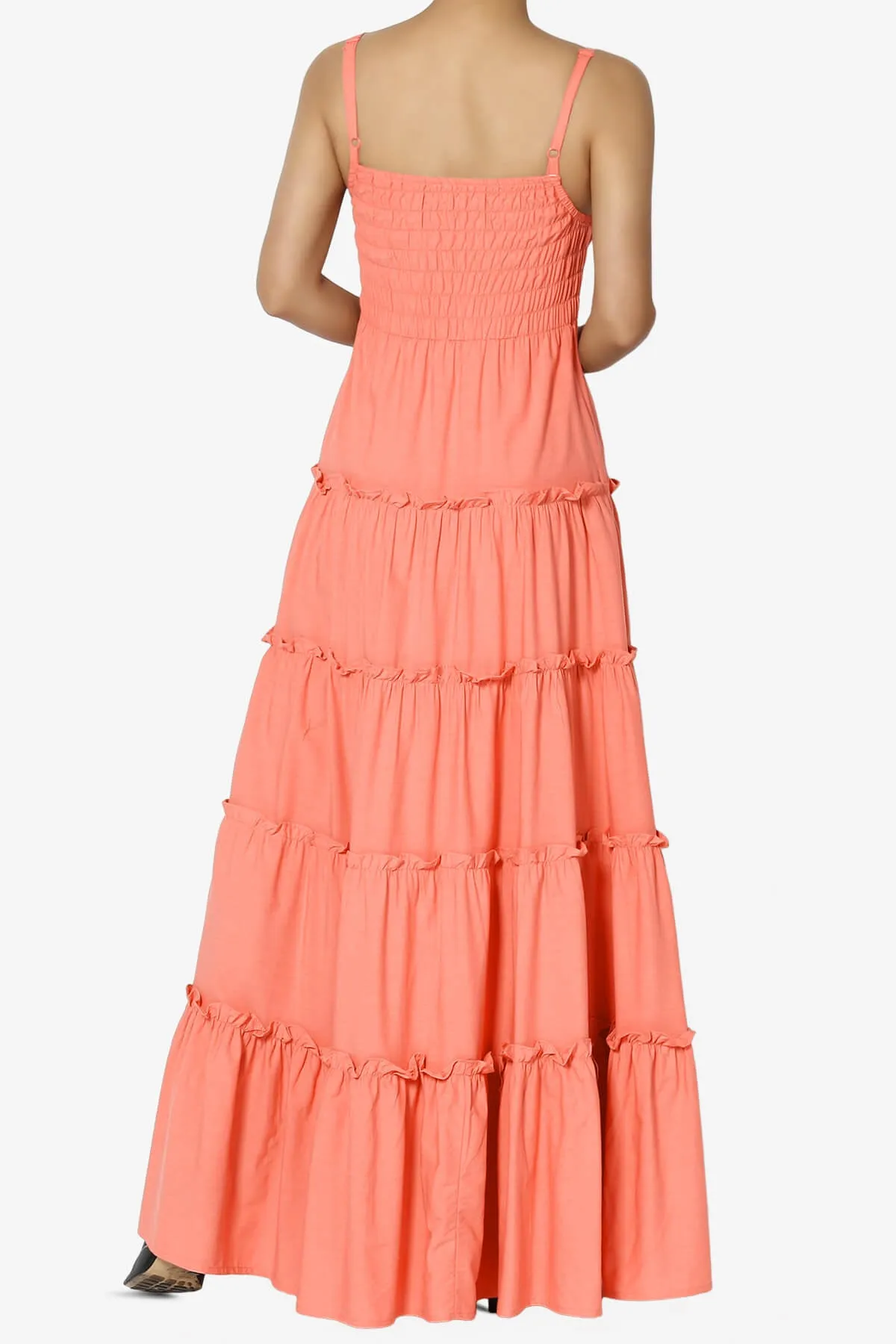 Cassie Smocked Cami Tiered Maxi Dress