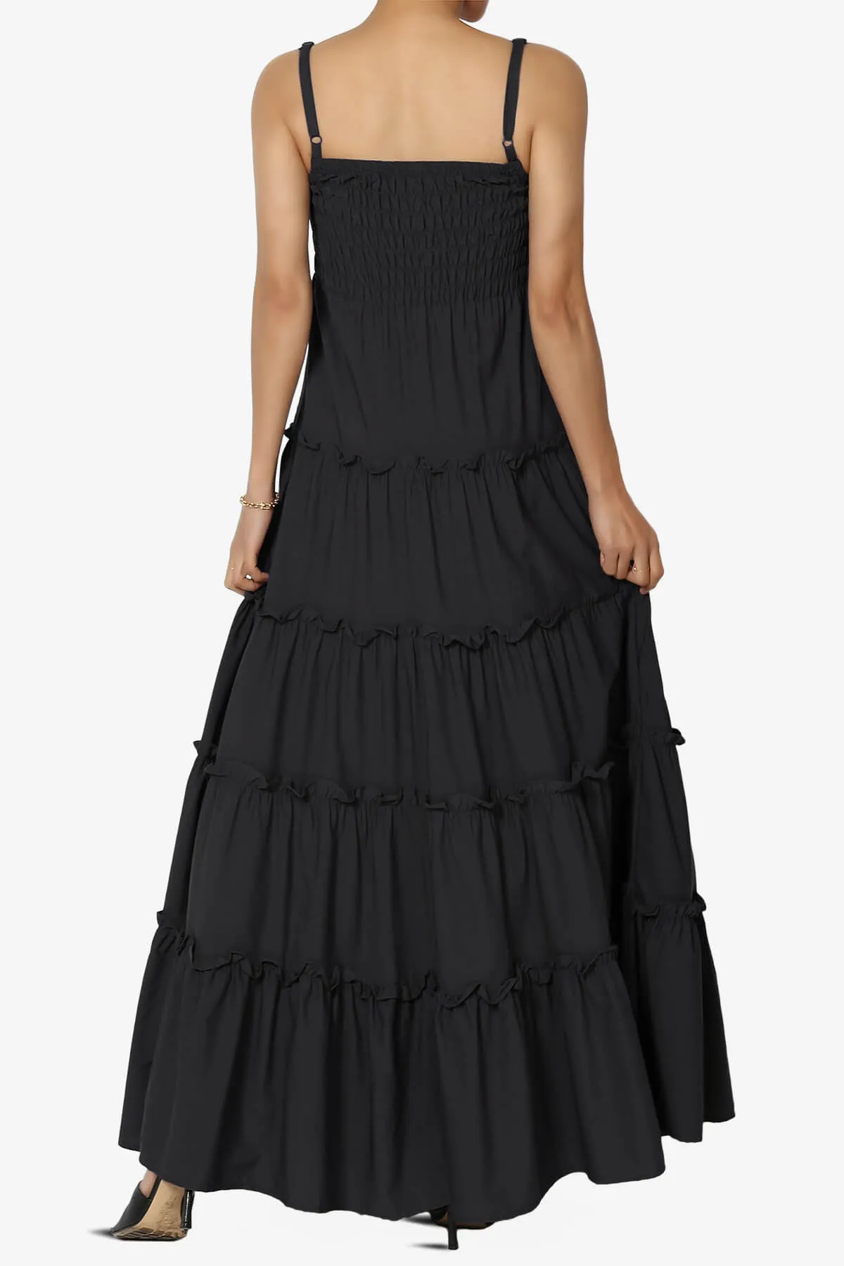 Cassie Smocked Cami Tiered Maxi Dress