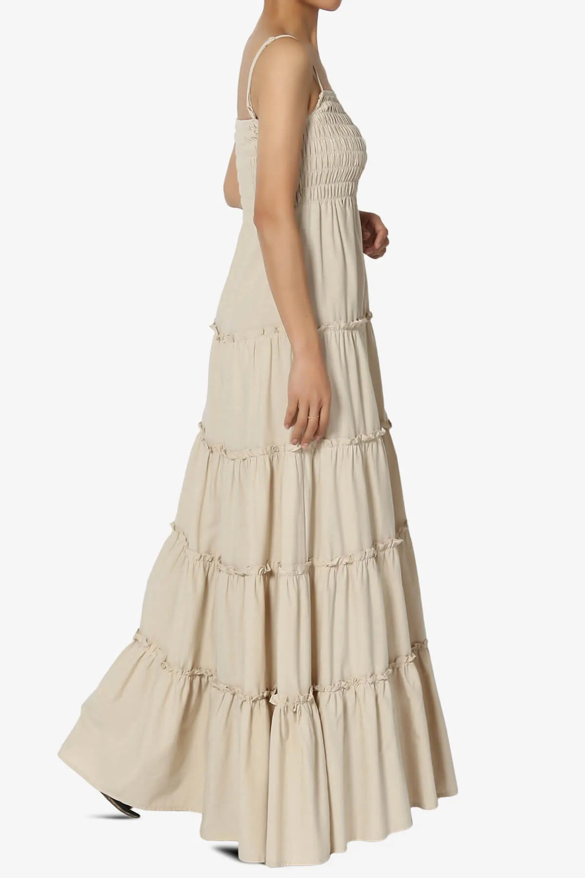 Cassie Smocked Cami Tiered Maxi Dress