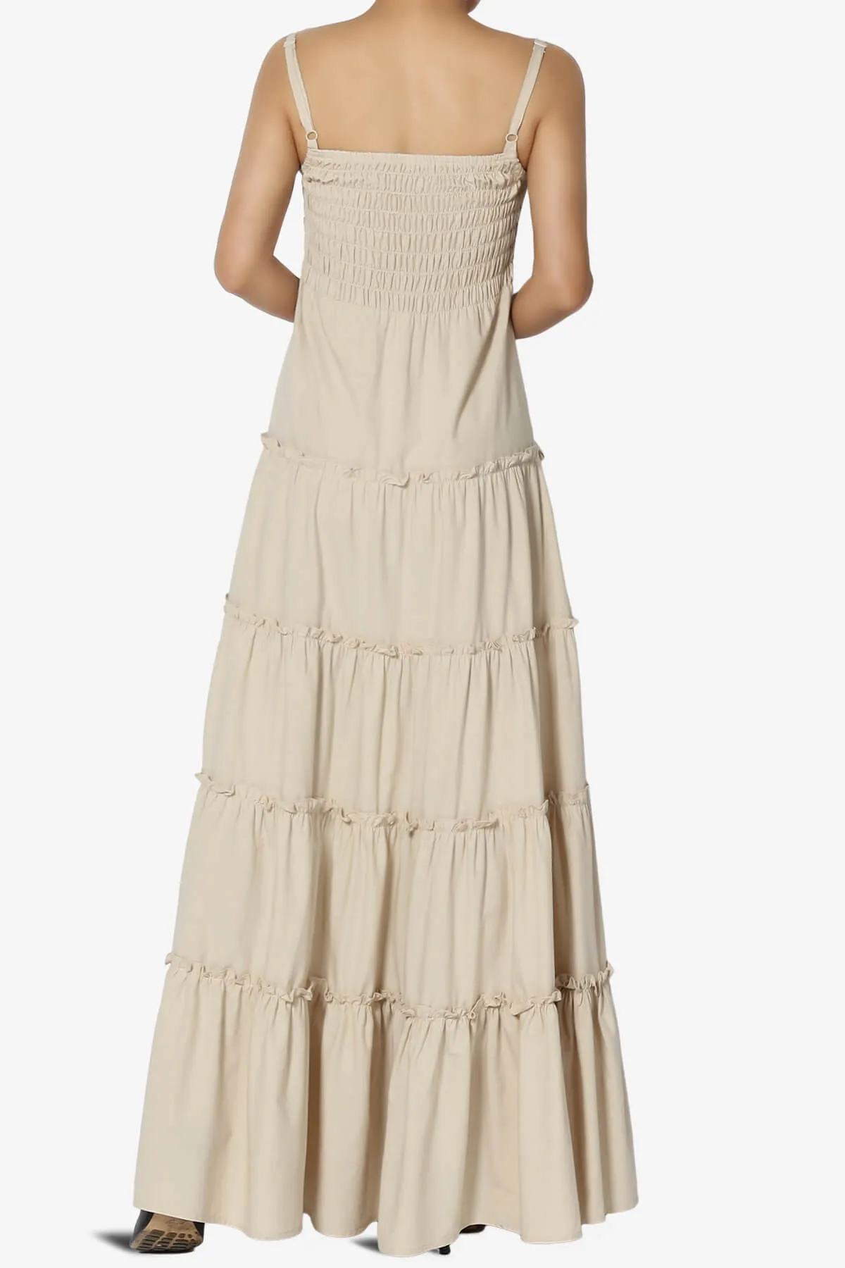 Cassie Smocked Cami Tiered Maxi Dress
