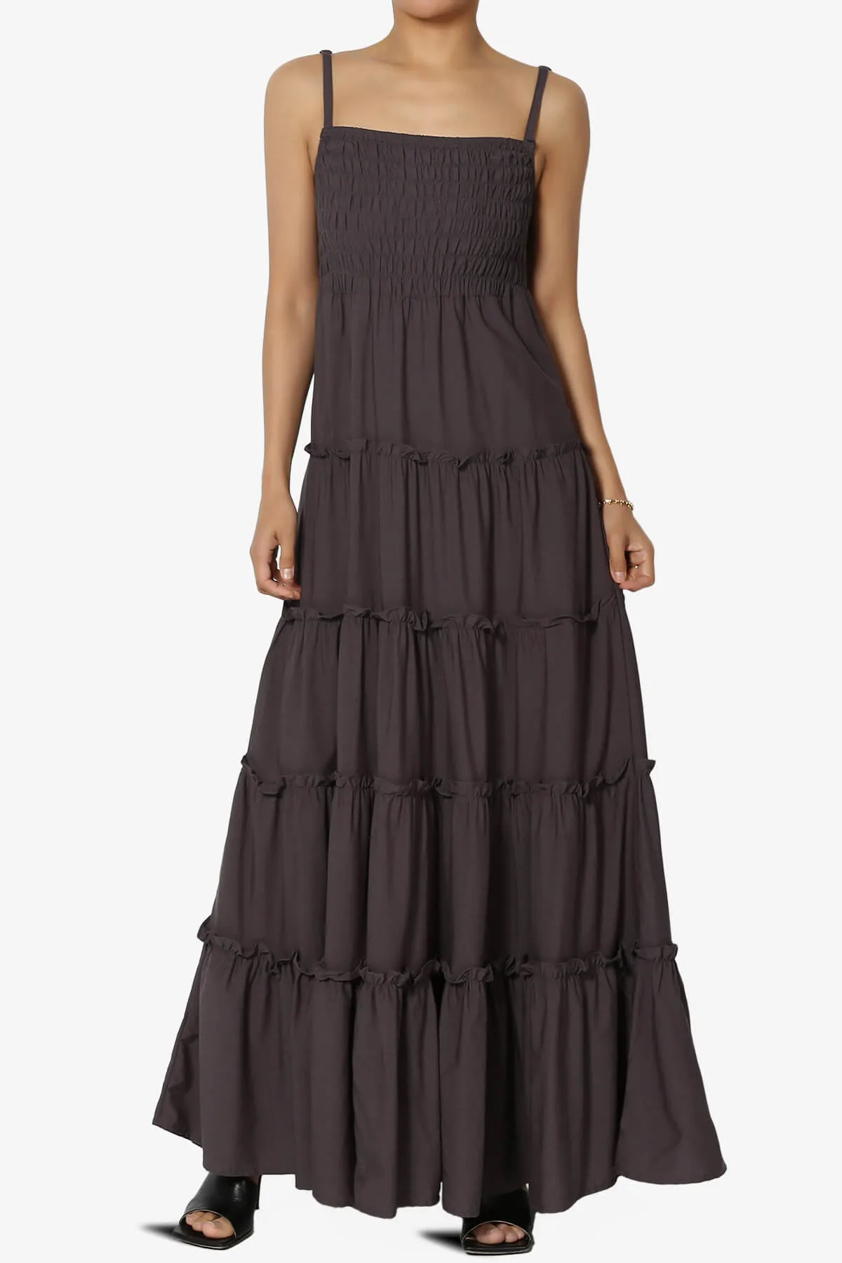 Cassie Smocked Cami Tiered Maxi Dress